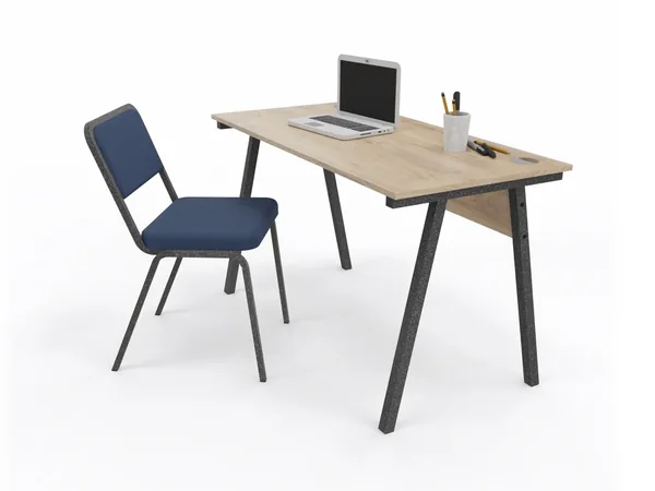 A frame desk, bench desks