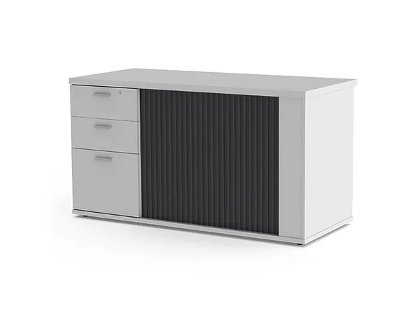 Desk height credenza, side storage