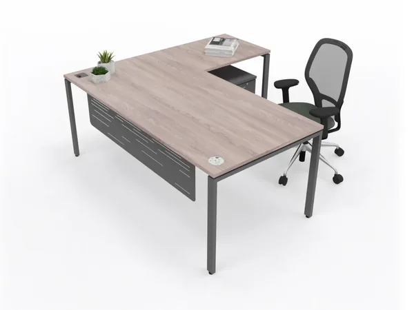 Managerial desk with extension, executive desks