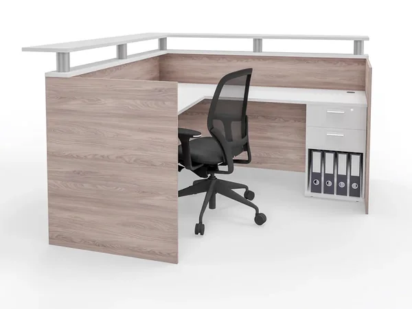 Modular straight reception counter, reception counters