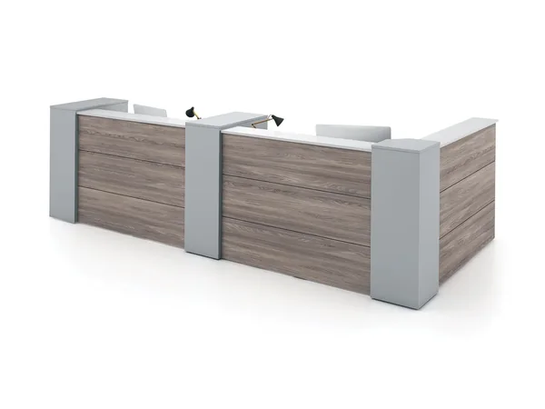 Split panel reception counter, reception counters