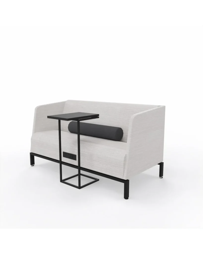 High back couch, 2 seater Vulcan fabric, 1500 x 750 x 840 mm