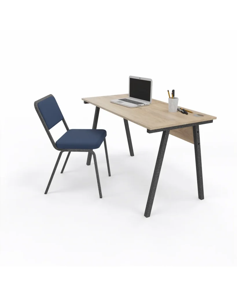 A frame desk, bench desks