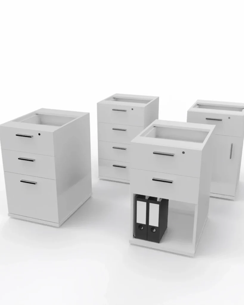 Desk height pedestal, pedestals