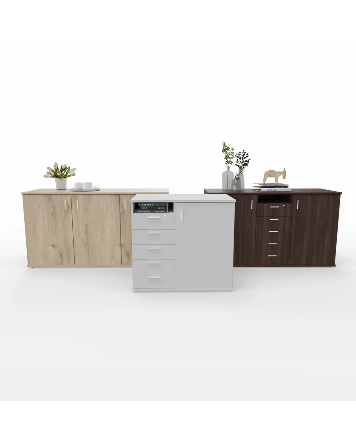 Servers and sideboards, 1 door 1 drawer, 970 x 600 x 960 mm