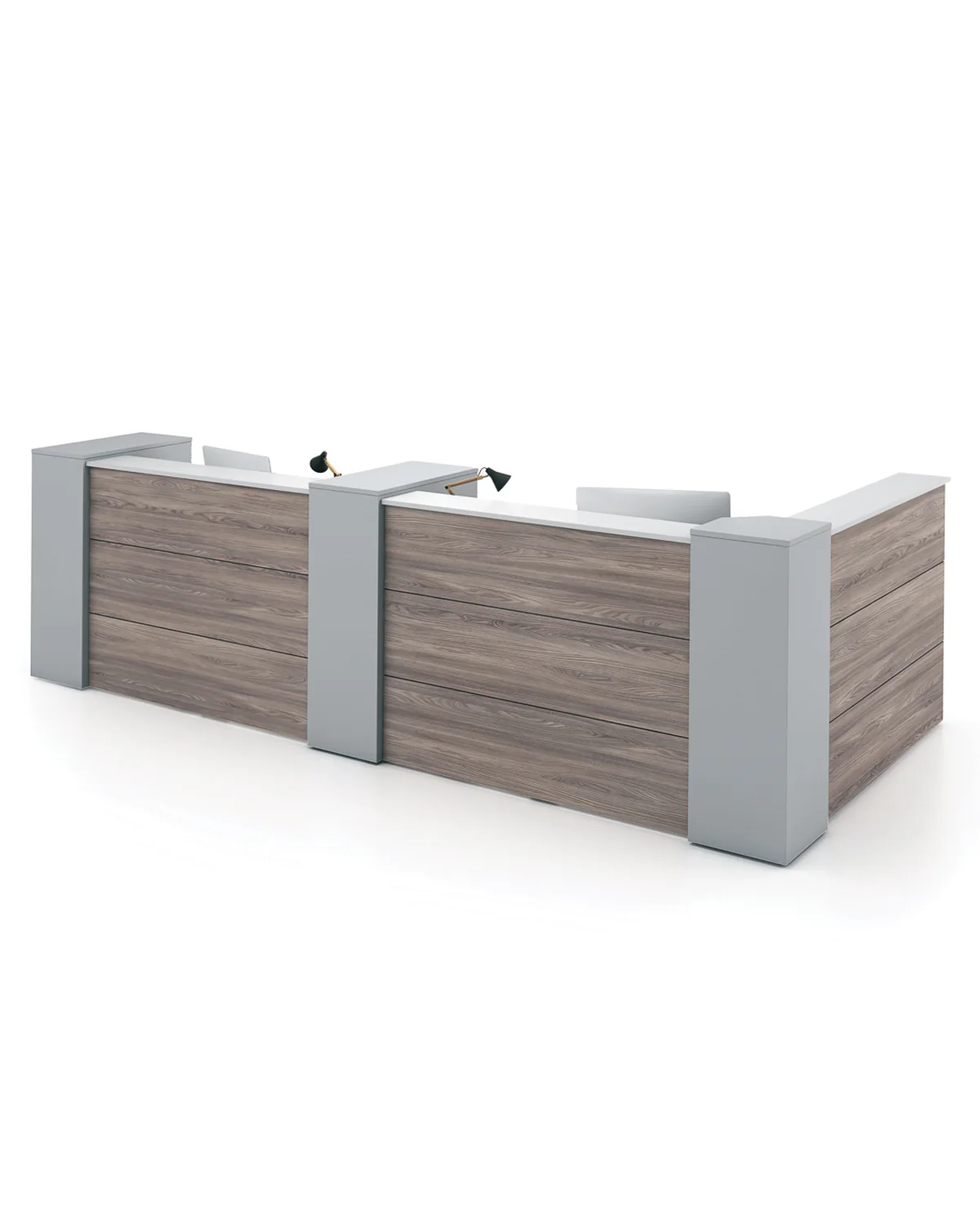Split panel reception counter, Straight, 1500 x 732 x 1160 mm