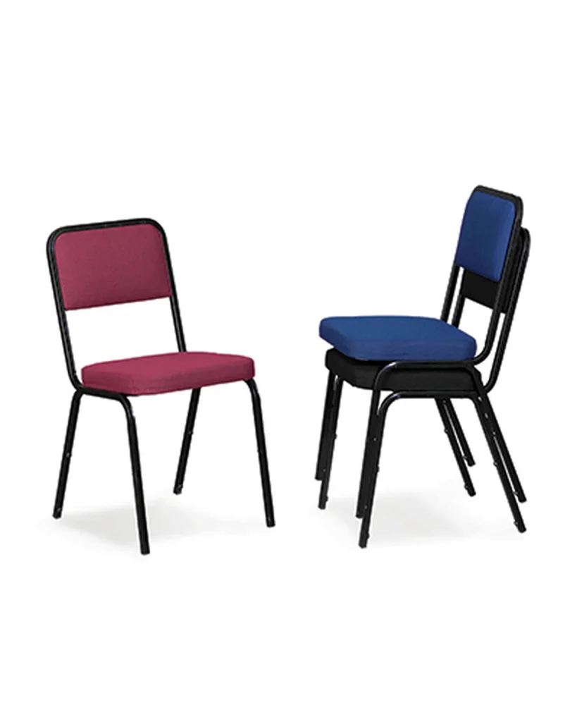 Stacking chairs, stacking chairs and stools